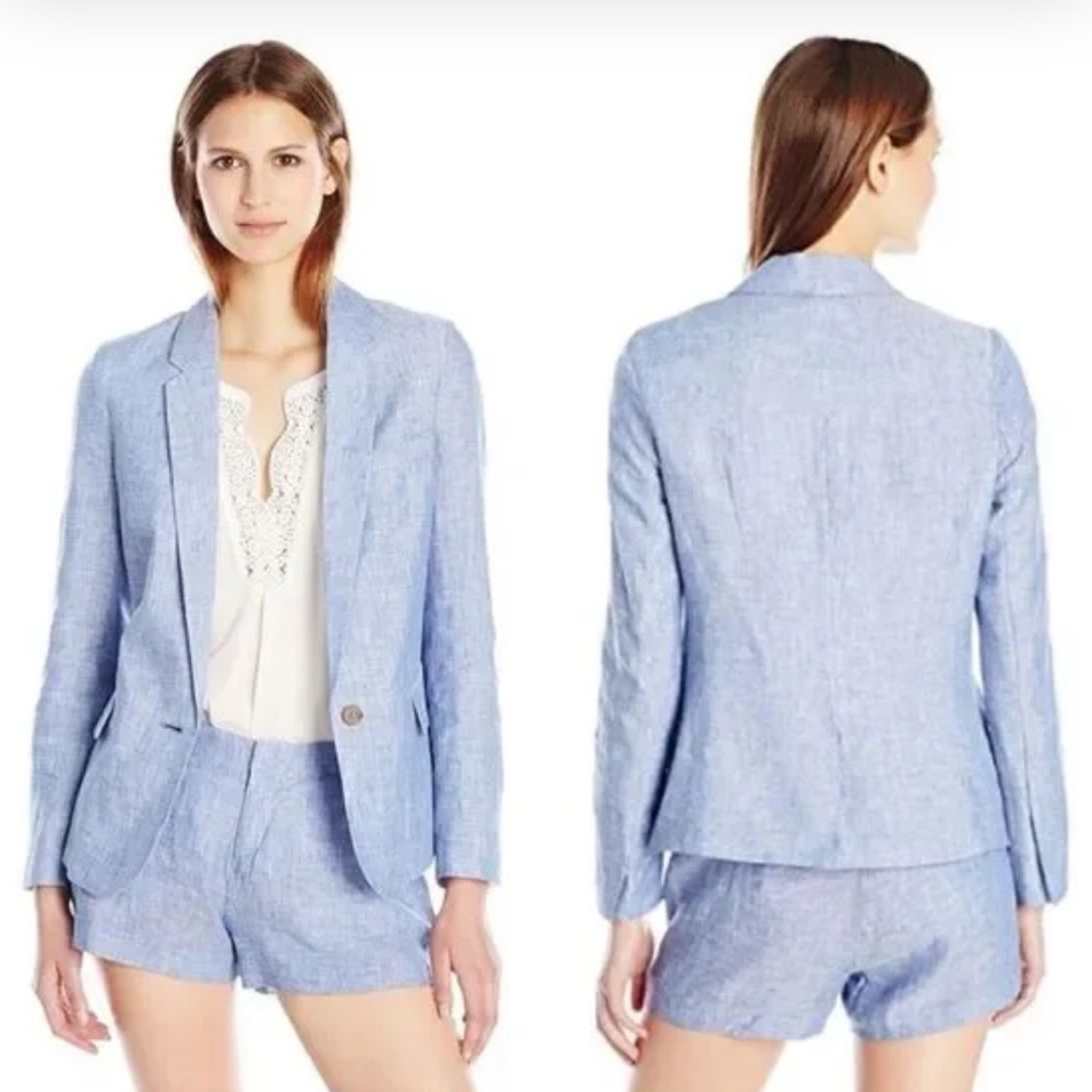 Joie Sky Blue Linen Jacket